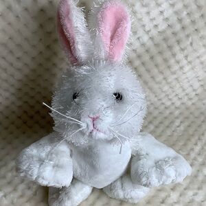GANZ Webkinz White Plush Bunny Rabbit HM078 Stuffed Animal Toy No Code